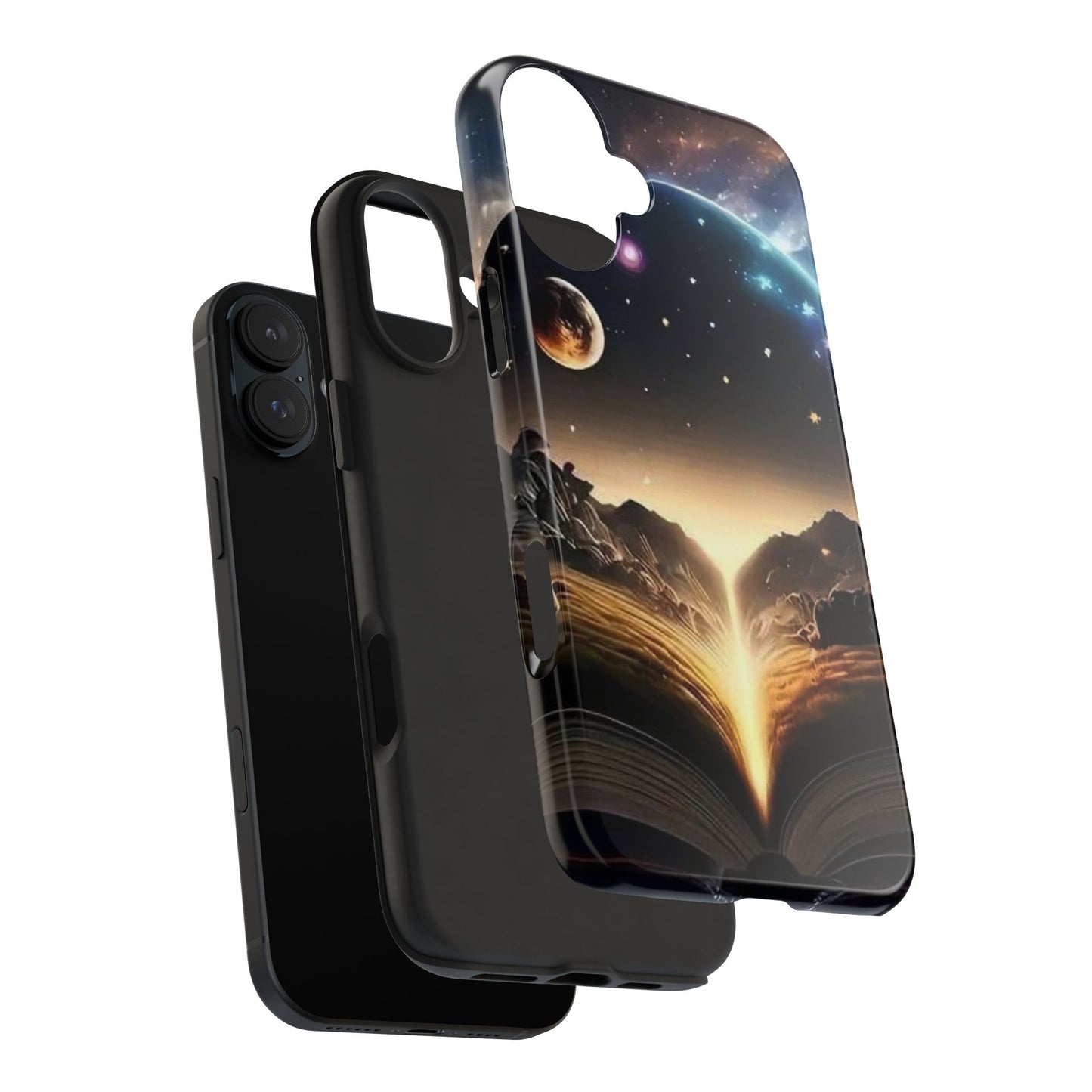 Cosmic Galaxy Tough Phone Case - Stellar Book Design for Space Lovers