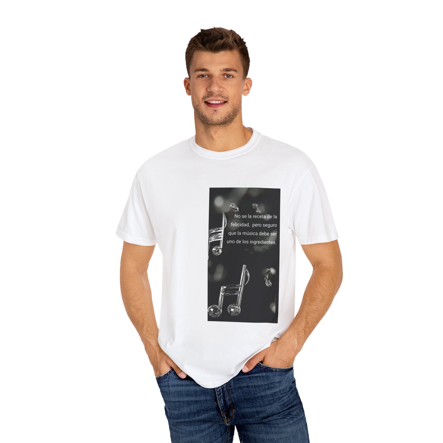 Unisex Music-Themed Garment-Dyed T-Shirt - Inspirational Lyrics