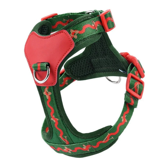 Personalized dog chest strap, anti pulling small dog harness, comfortable and breathable corgi French bulldog walking rope